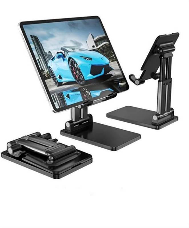 Phone dual tube foldable stand for desk