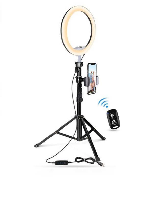 Live streaming phone holder with tripod stand